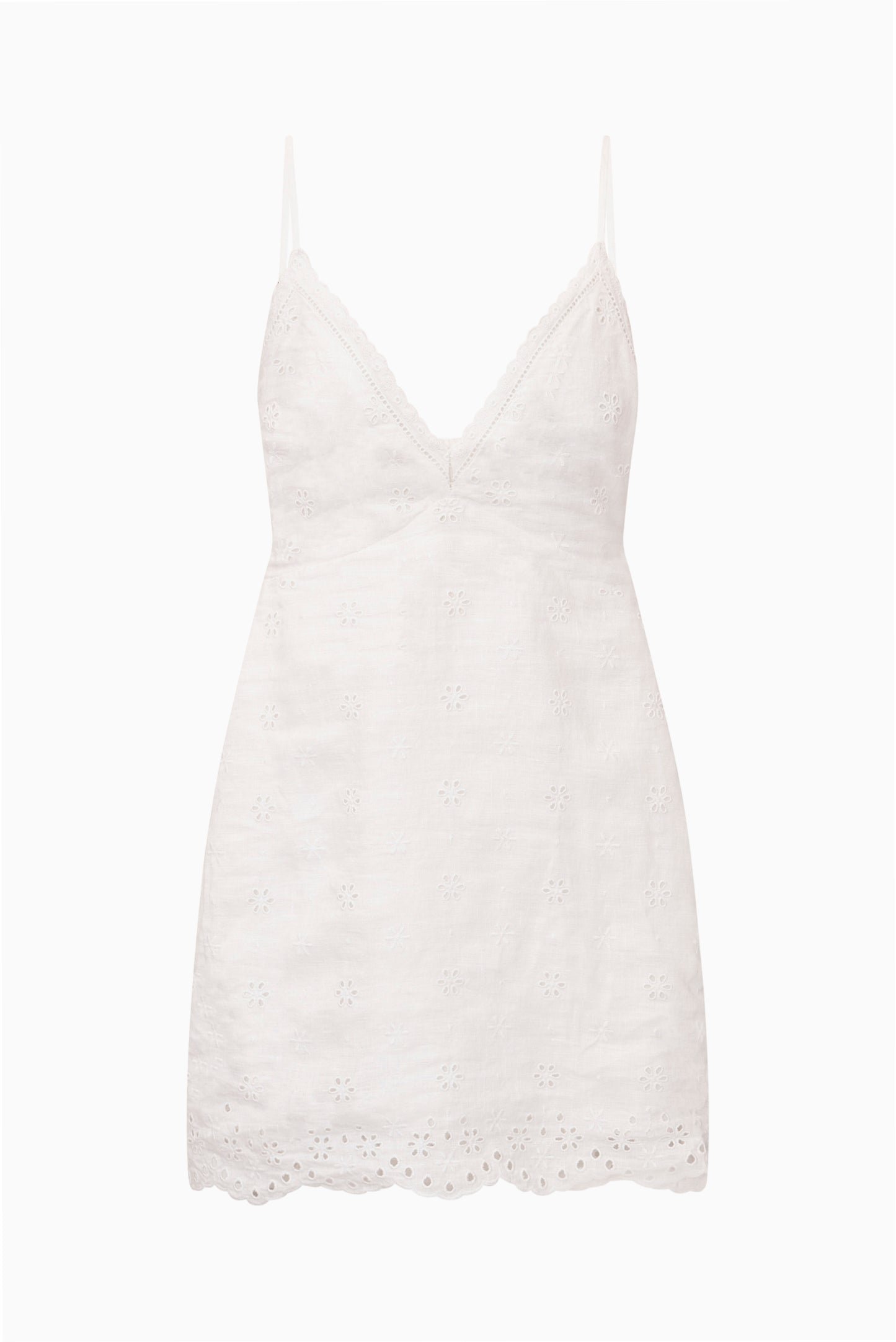 Becklyn Eyelet Linen Mini Dress - Image 5