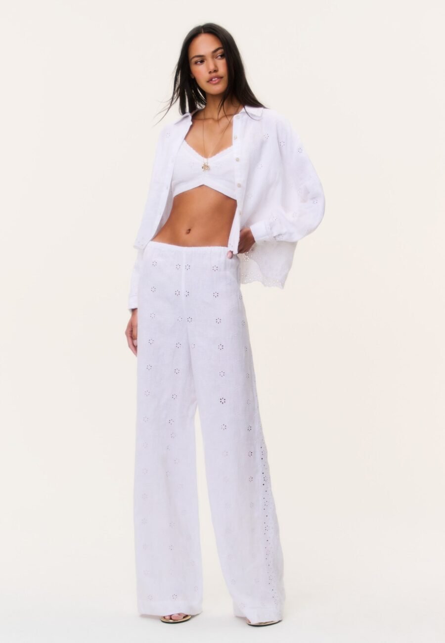 Cinna Eyelet Linen Pant