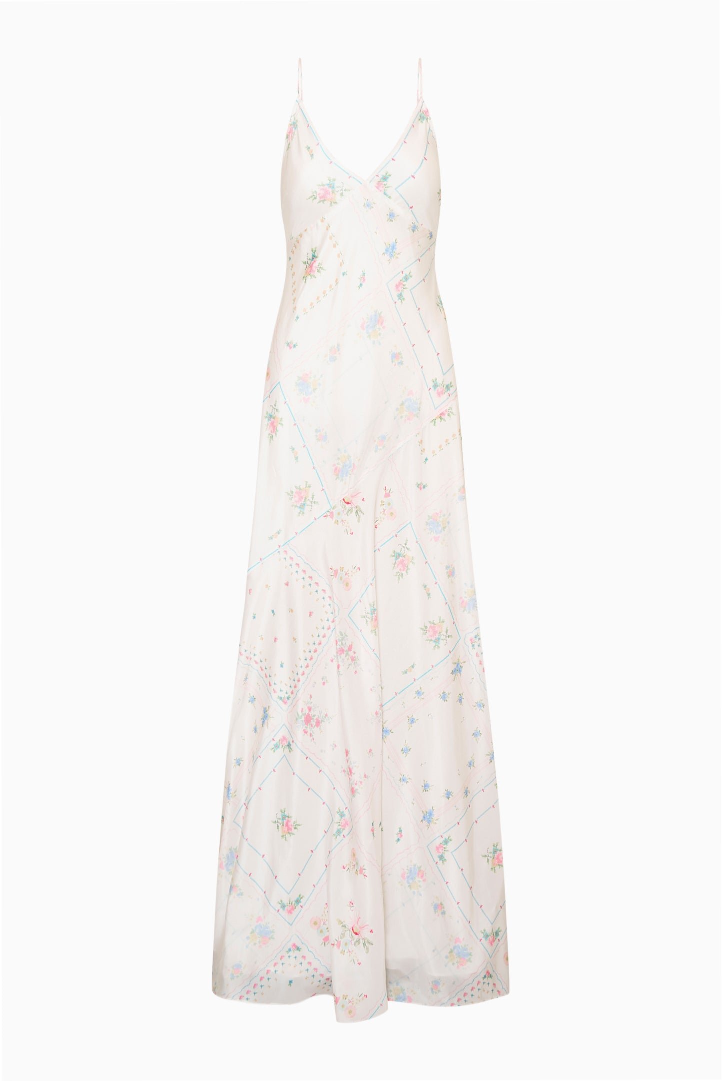 Castilla Silk Patchwork Maxi Dress - Image 7