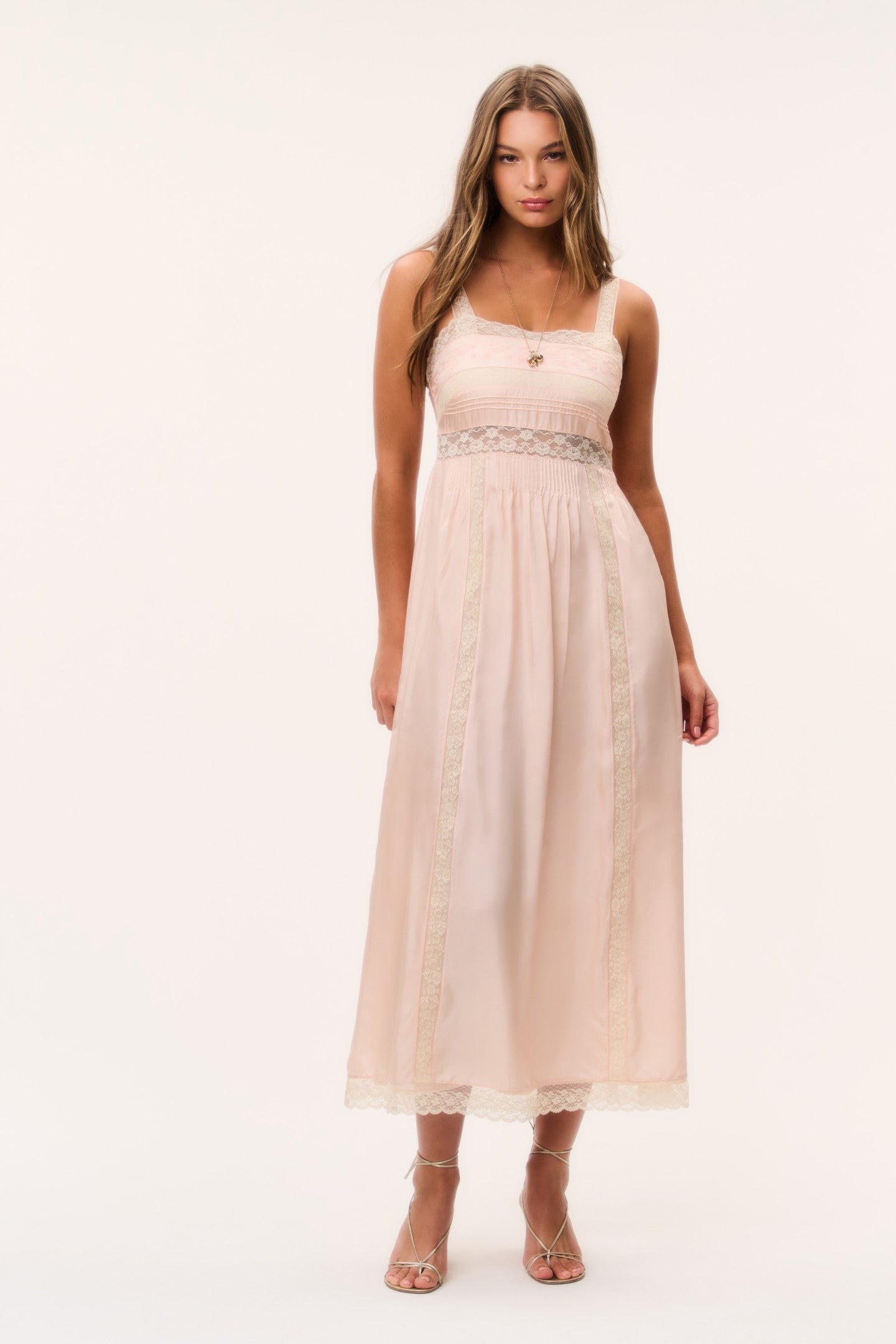 Cerys Silk Lace-Trimmed Maxi Dress - Image 4