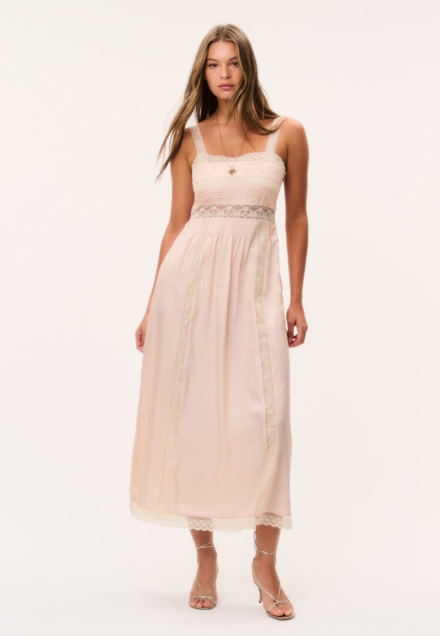 Cerys Silk Lace-Trimmed Maxi Dress