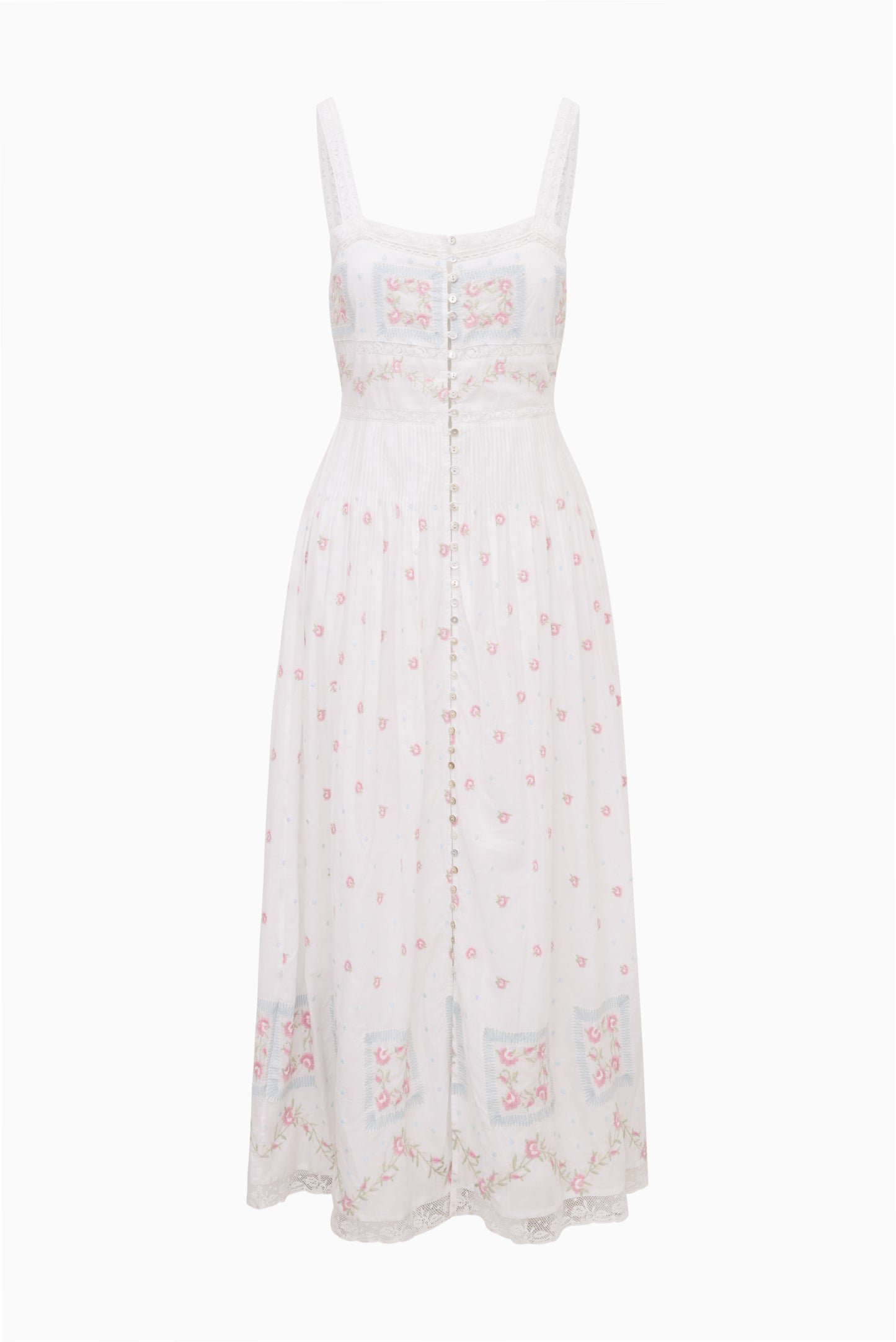 Cerys Embroidered Cotton Maxi Dress - Image 6