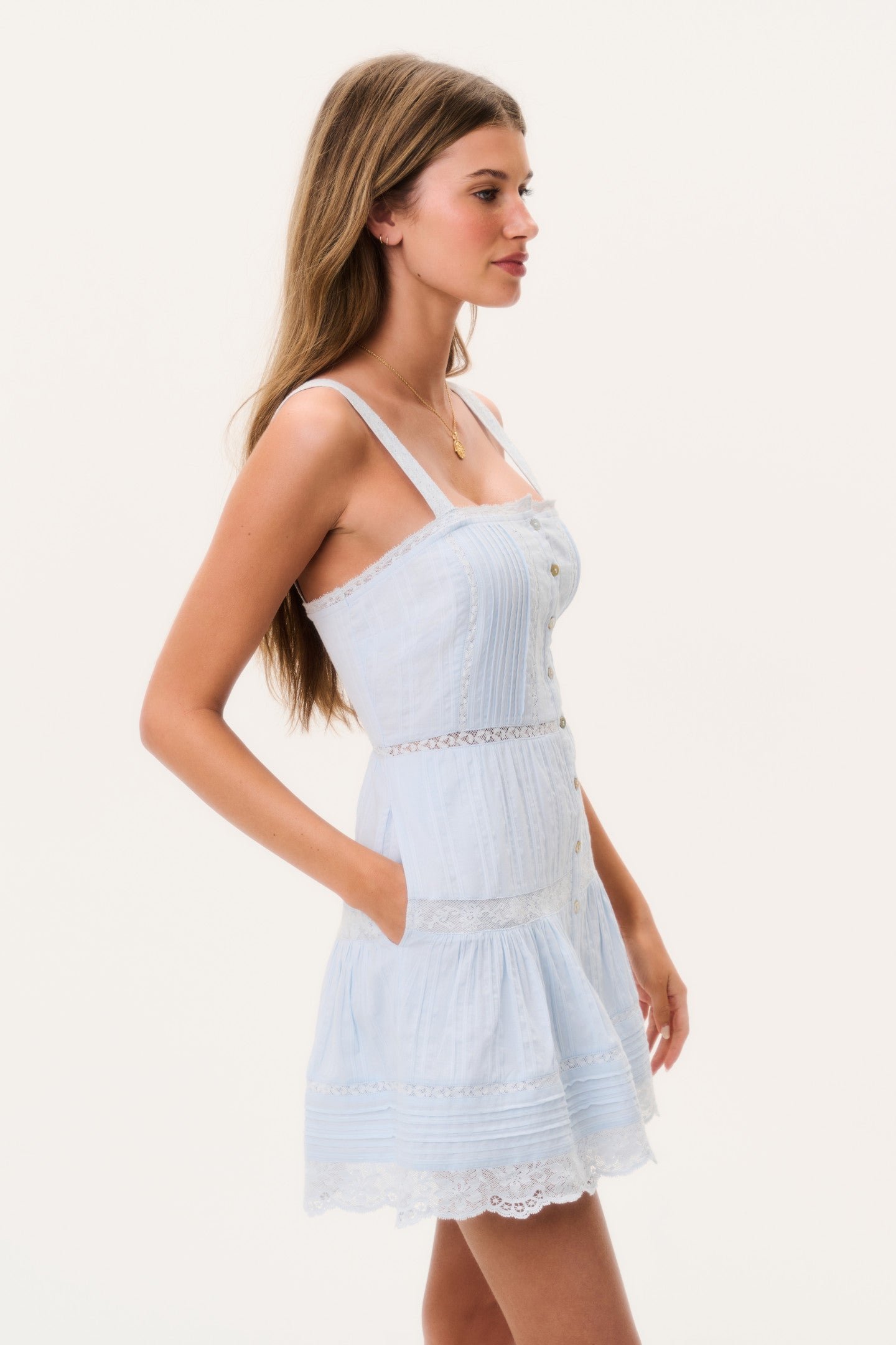 Charlize Cotton Mini Dress - Image 4