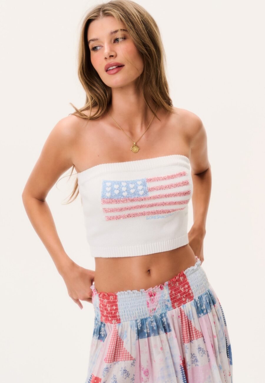Deserae Sparkle Americana Tube Top