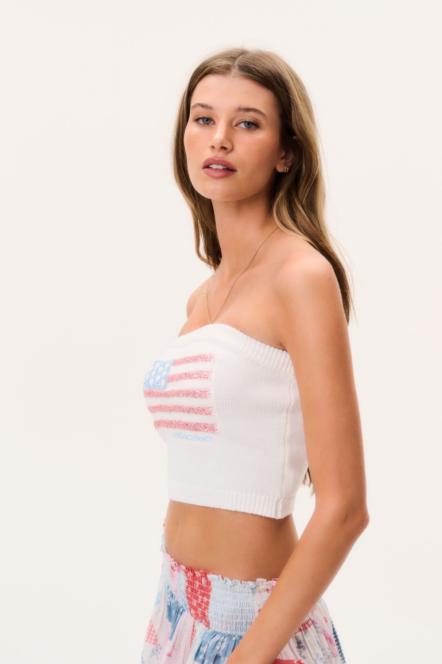Deserae Sparkle Americana Tube Top - Image 4