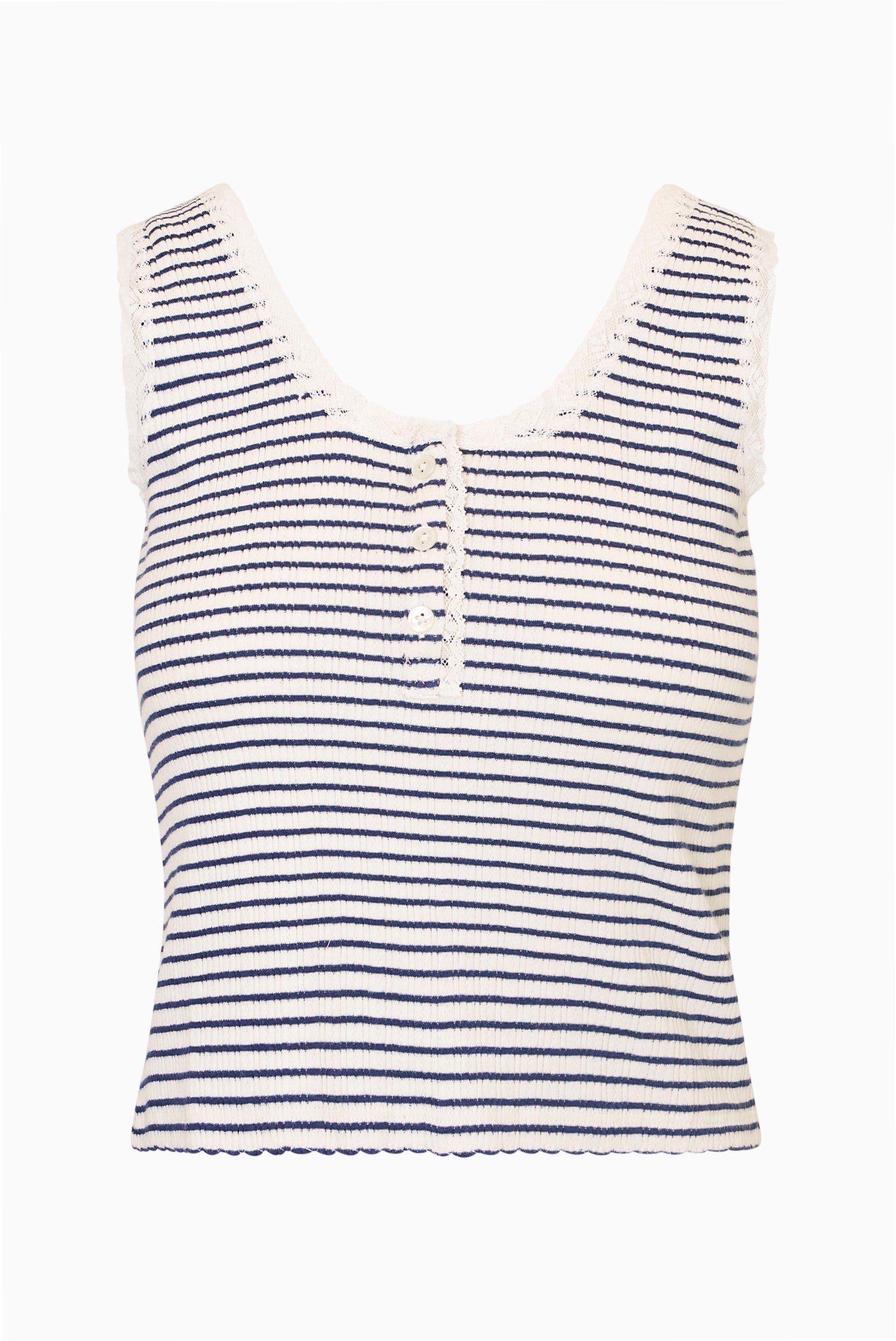 Elenabell Cotton Lace-Trimmed Tank - Image 6