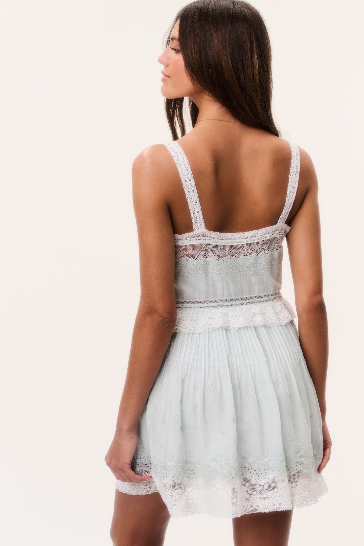 Hadlee Cotton Lace-Trimmed Mini Dress - Image 5
