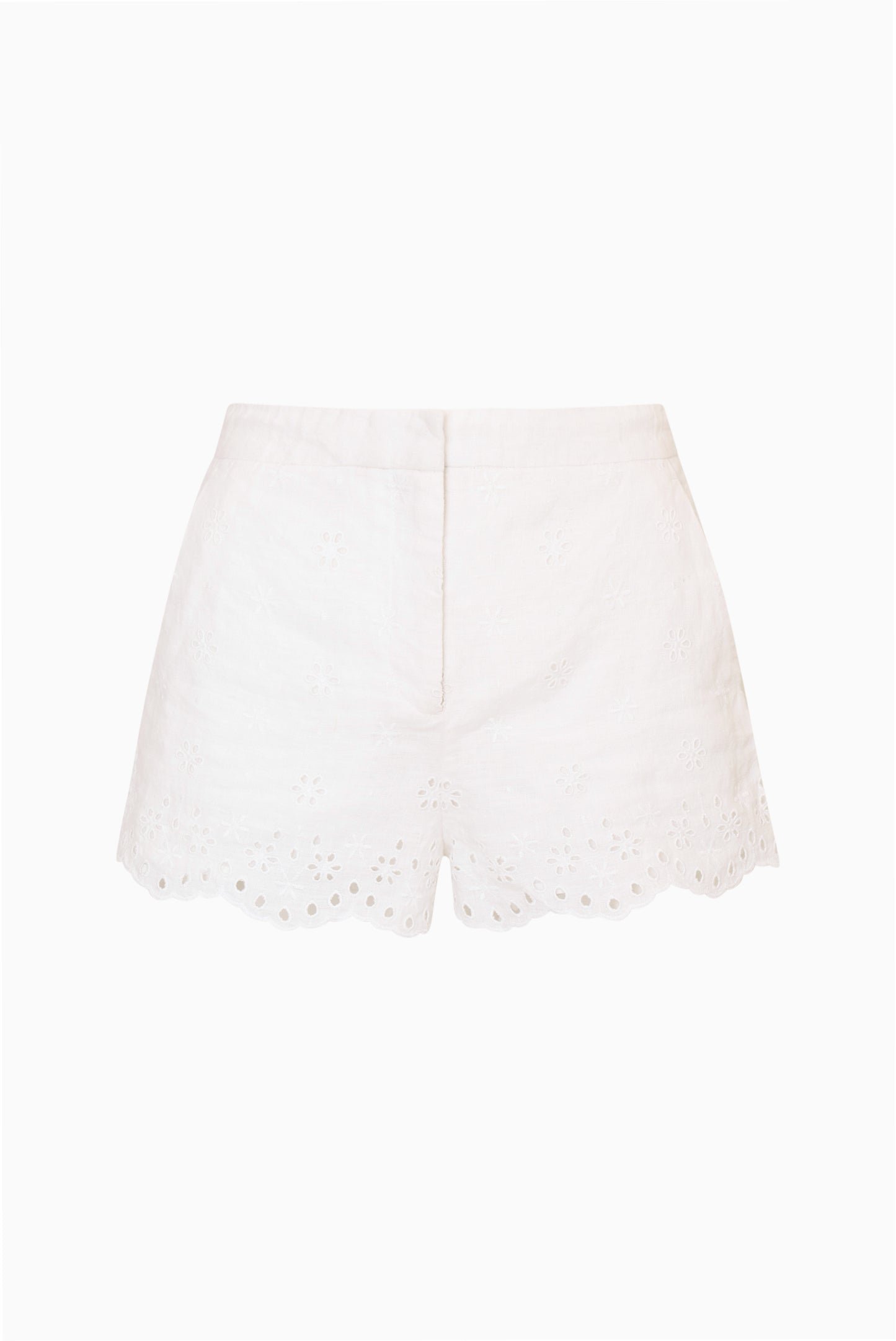 Jodine Eyelet Linen Shorts - Image 5