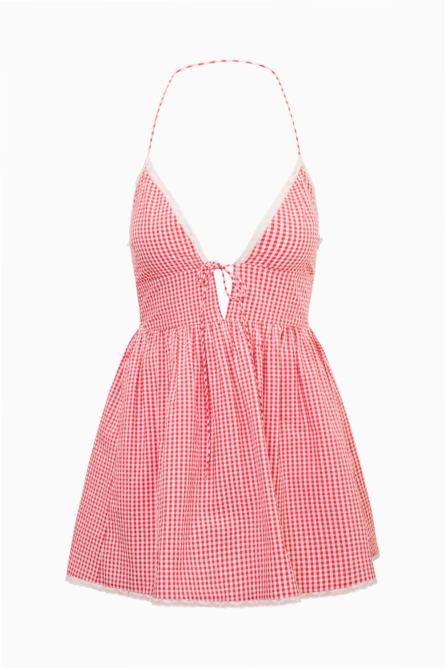 Khloe Cotton Gingham Mini Dress - Image 6