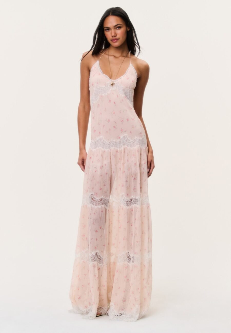 Kieva Floral Cotton-Silk Maxi Dress