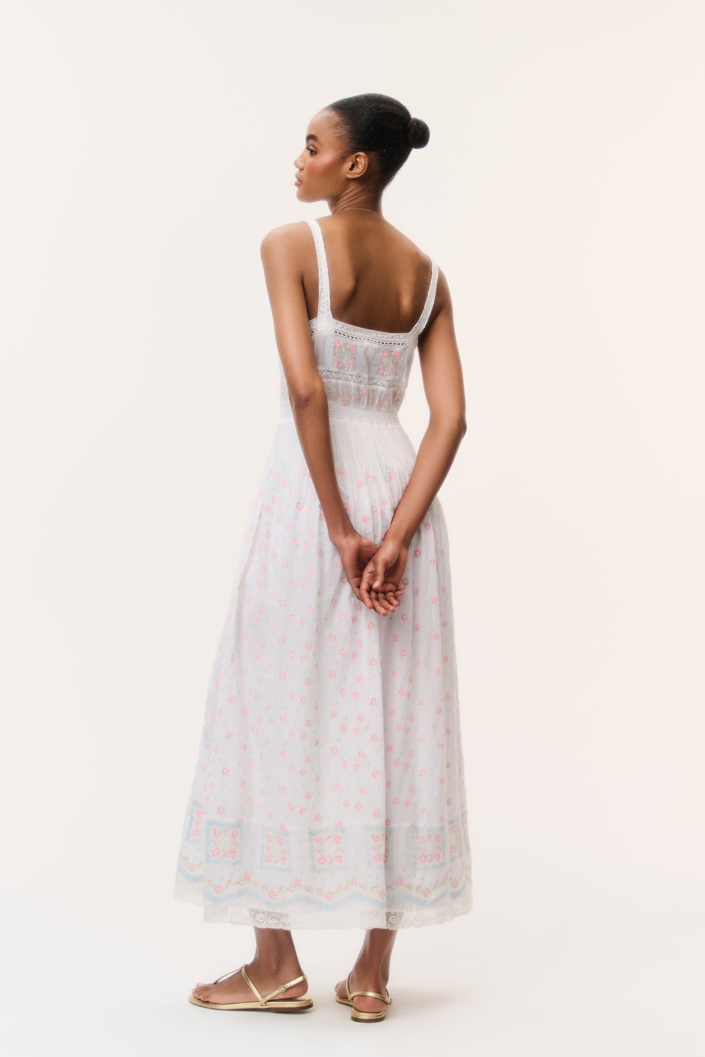 Cerys Embroidered Cotton Maxi Dress - Image 5