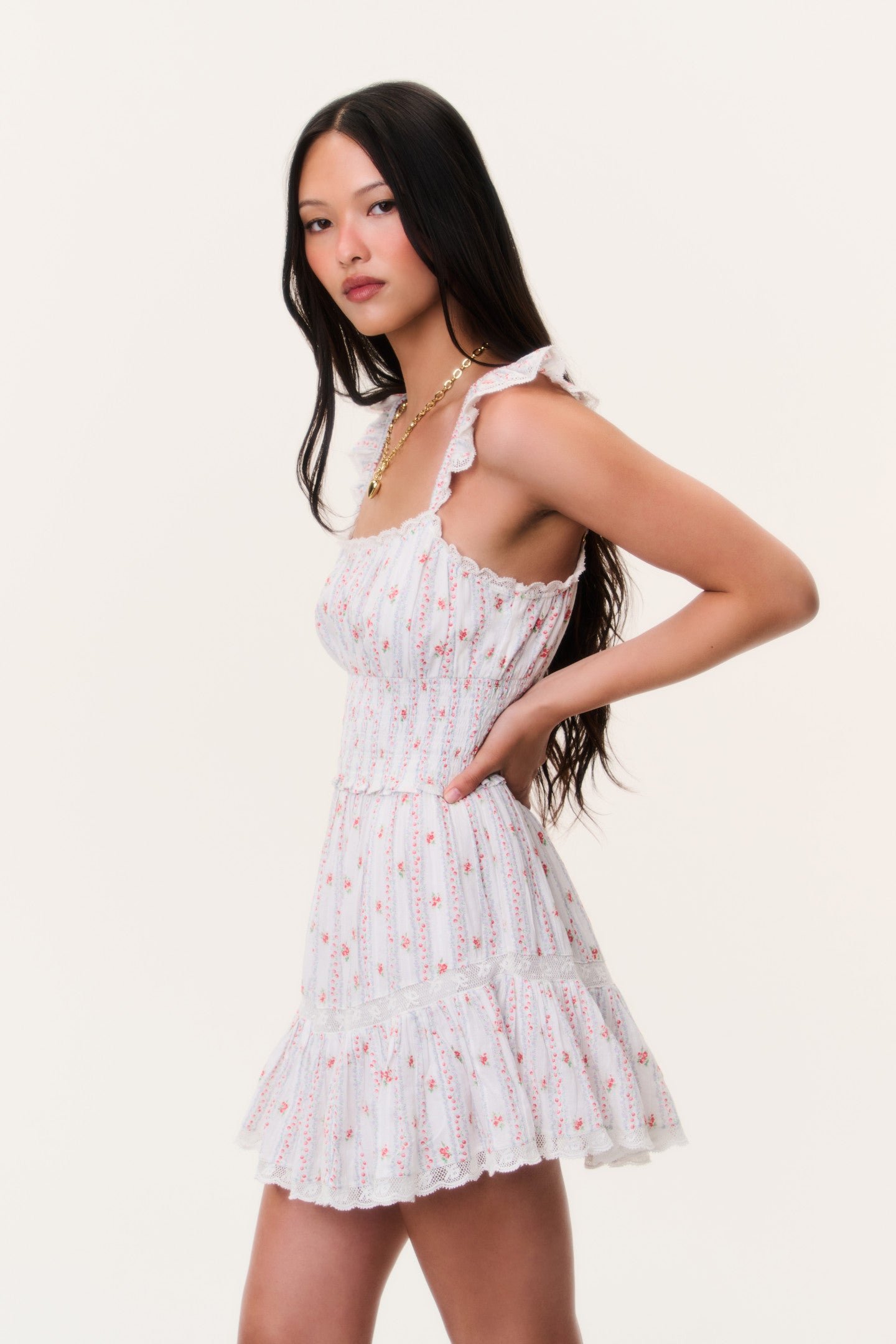 Maralina Cherry Stripe Mini Dress - Image 4