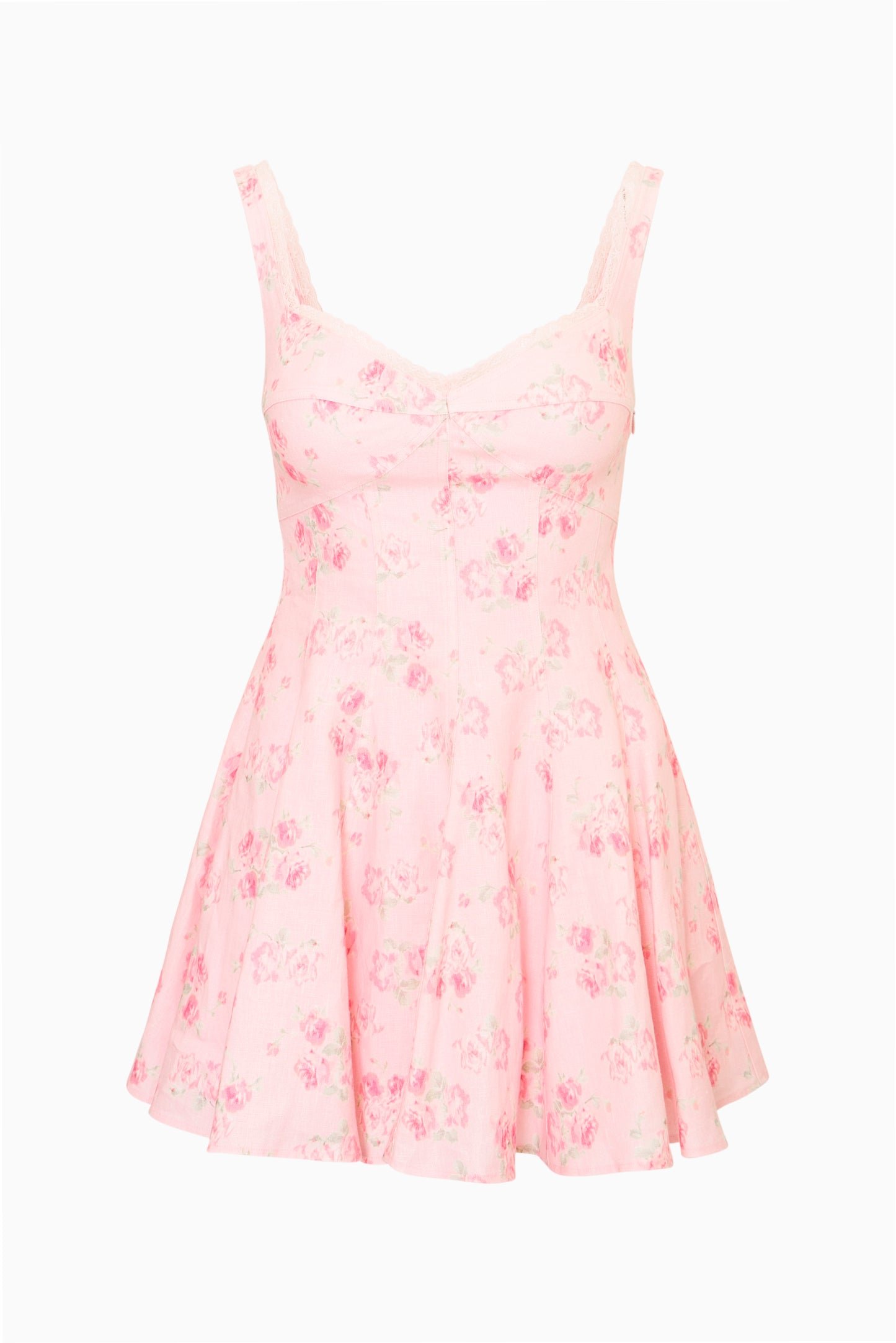 Nabi Linen Floral Mini Dress - Image 6