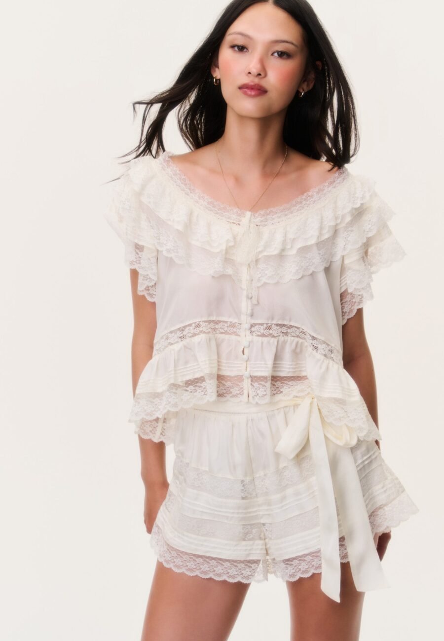 Emanuela Silk Lace Shorts