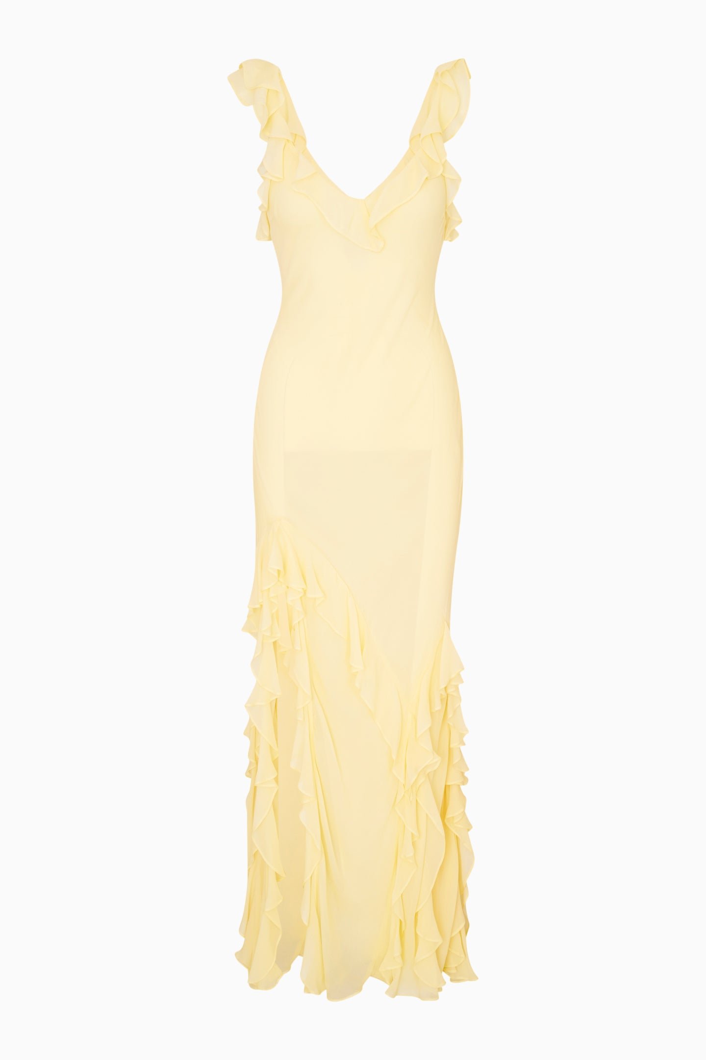 Roseline Chiffon Ruffle Maxi Dress - Image 3