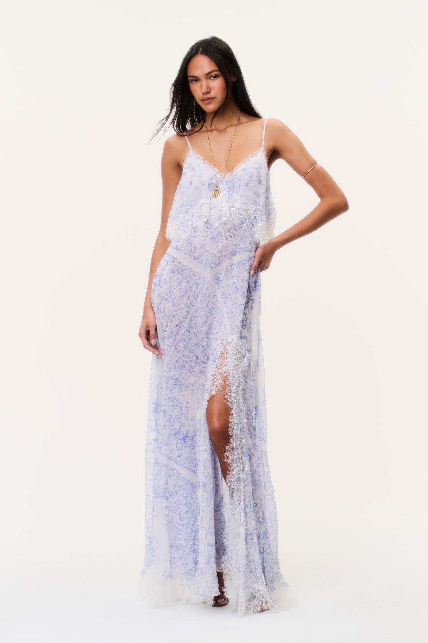 Stelline Sheer Silk Maxi Dress - Image 2