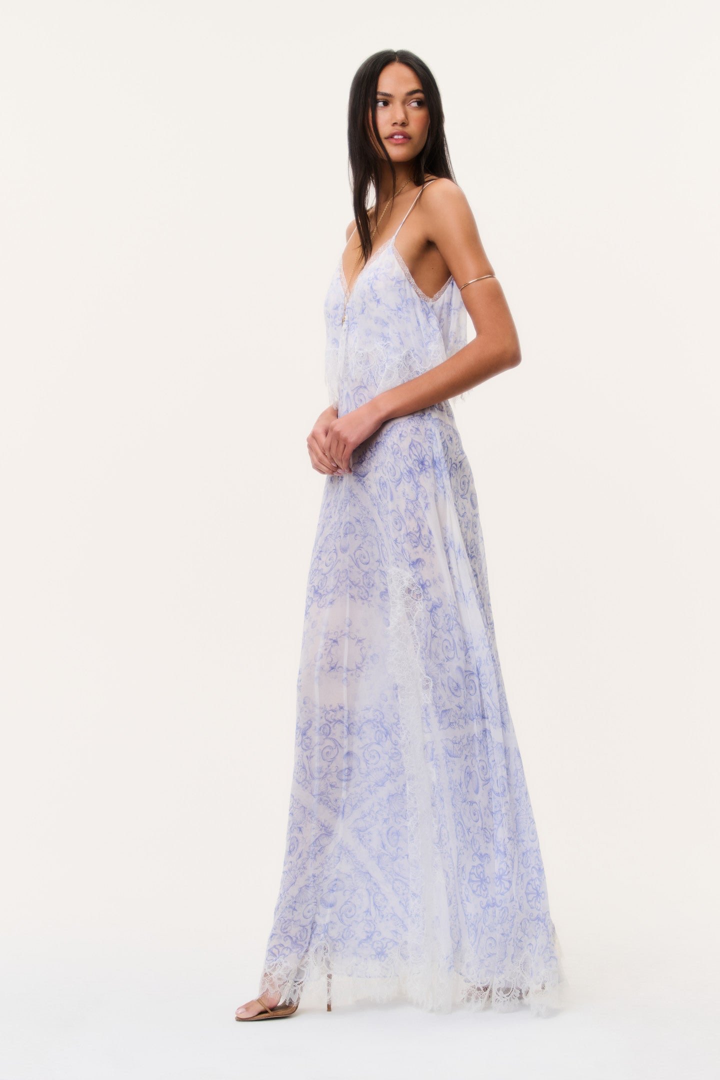Stelline Sheer Silk Maxi Dress - Image 4