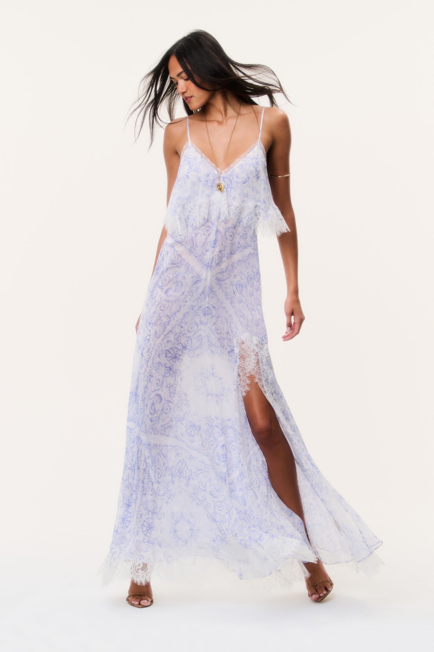 Stelline Sheer Silk Maxi Dress - Image 5