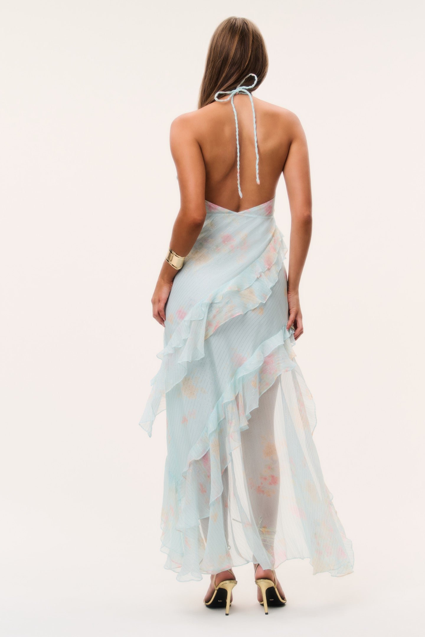 Vailo Floral Silk Chiffon Dress - Image 4