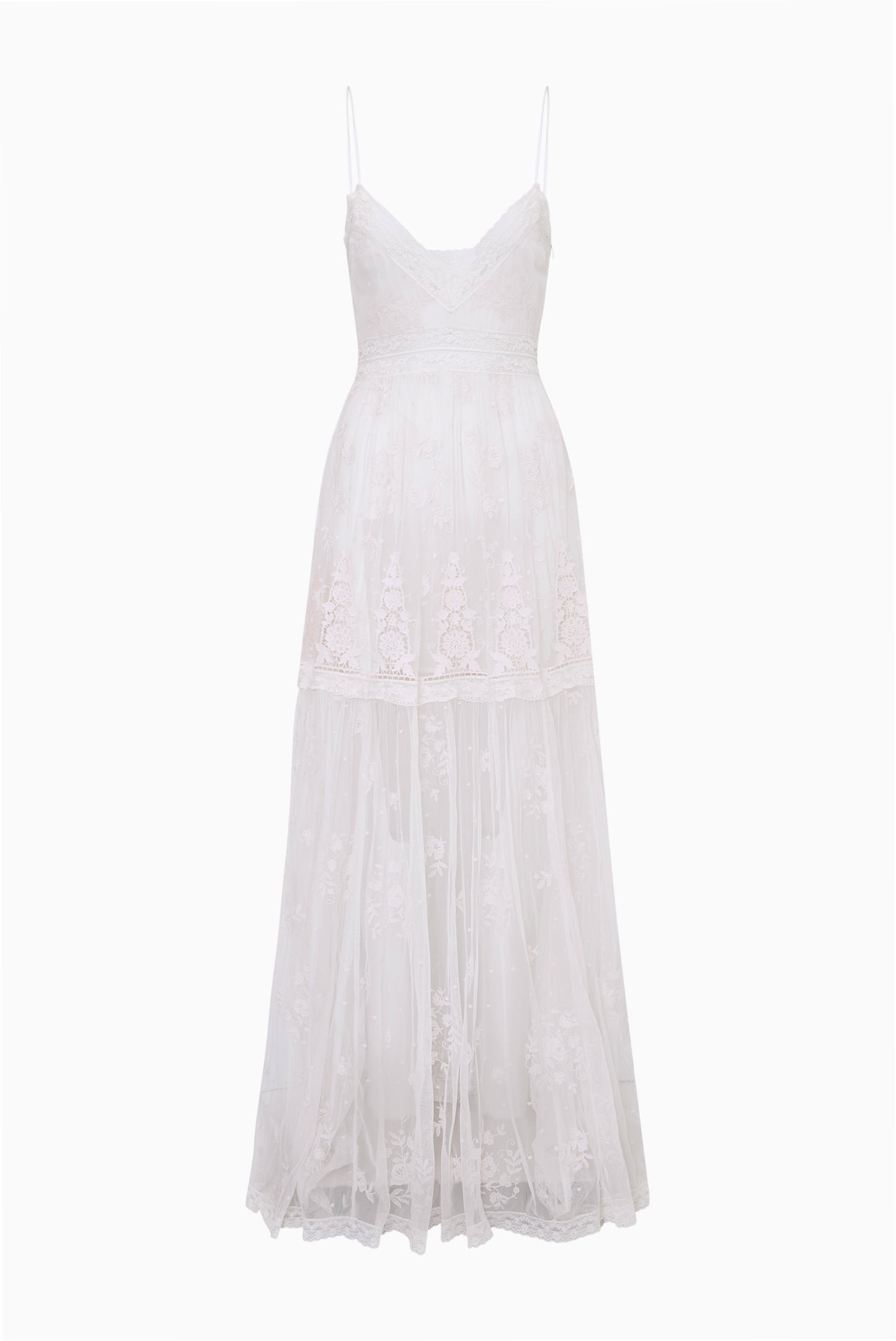 Valmy Embroidered Tulle Maxi Dress - Image 8