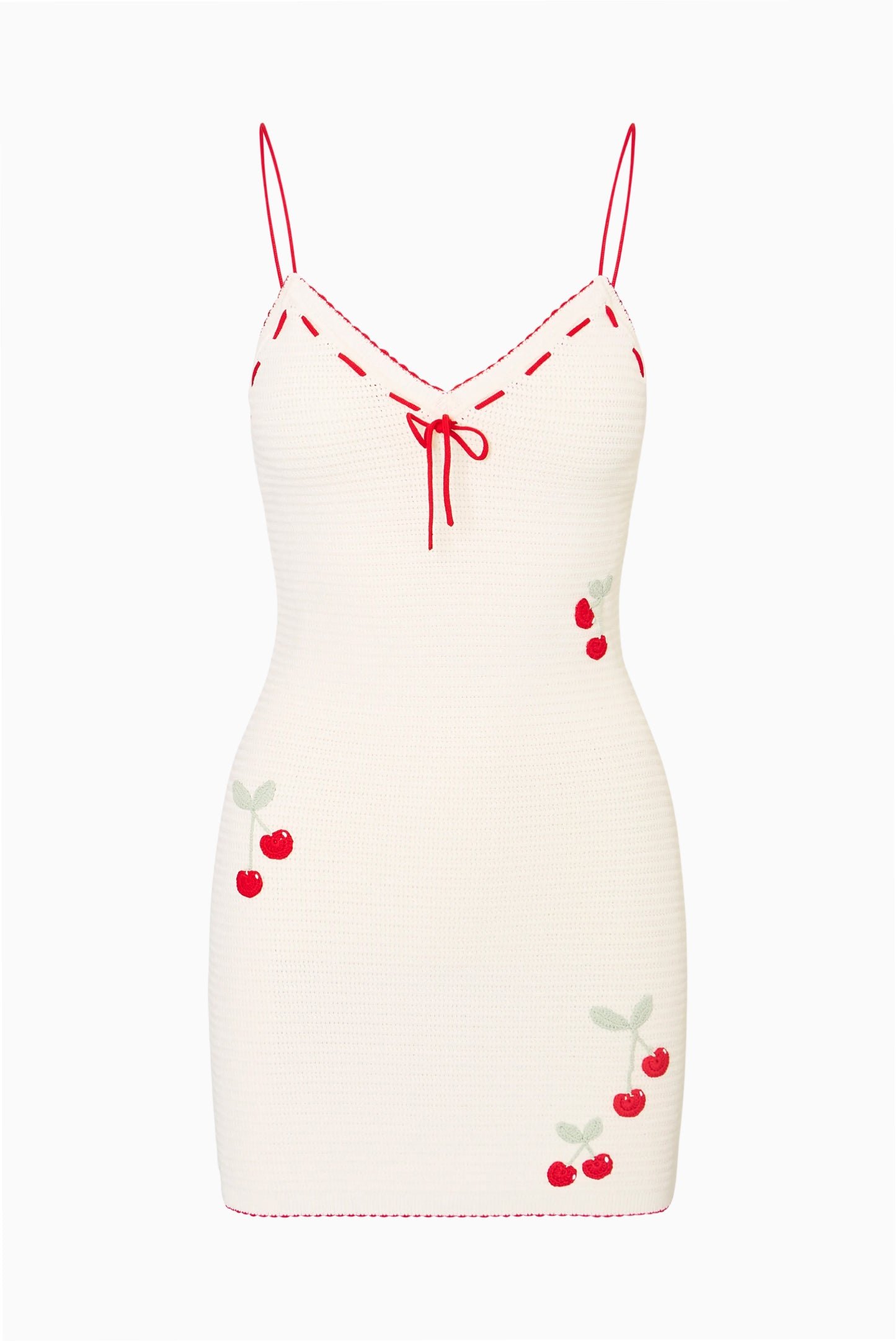 Yelena Cherry Crochet Mini Dress - Image 6